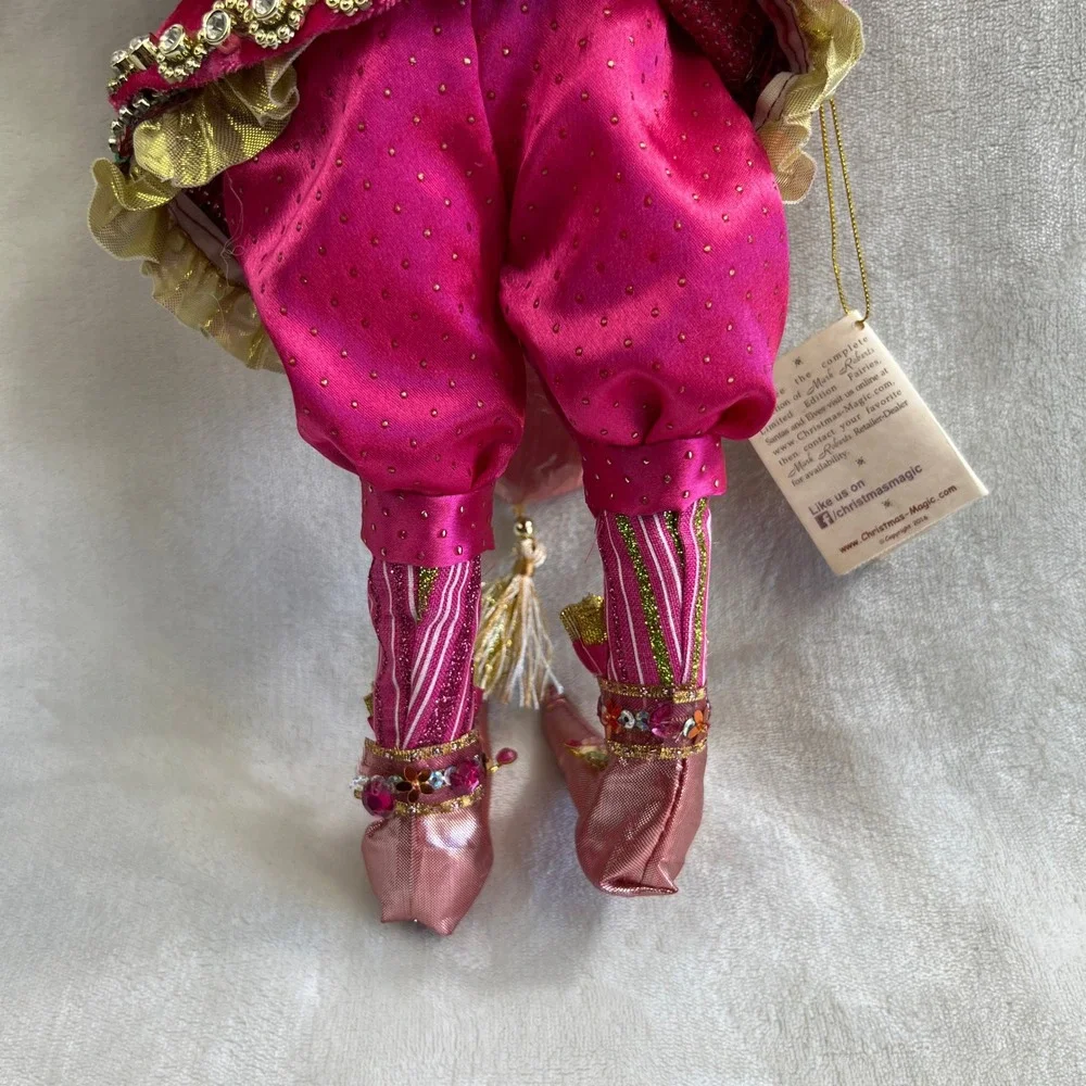 Mark Roberts Hope Fairy Collectible Doll Pink Velvet Sequin Jeweled Whimsical